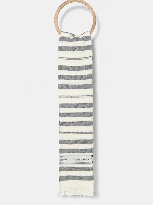 Obrázek produktu Tommy Hilfiger Šála ze lněné směsi Tommy Hilfiger námořnická modř