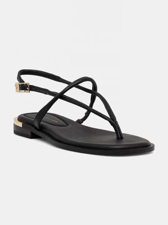 Obrázek produktu Tommy Hilfiger sandály dámské kožené GOLD HEEL DRESSY SANDAL černá