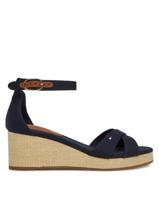 Obrázek produktu Tommy Hilfiger Sandály Flag Criss-Cros Mid Wedge Espad FW0FW08481 Tmavomodrá
