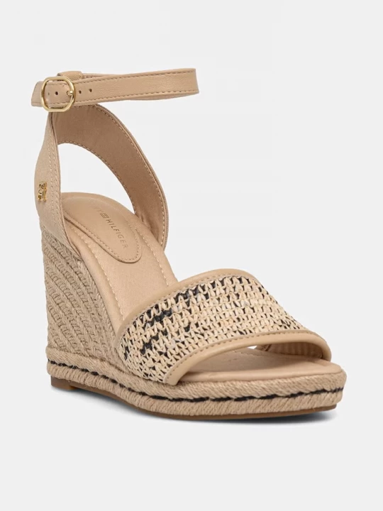 Obrázek produktu Tommy Hilfiger sandály HIGH WEDGE ESPAD RAFFIA béžová
