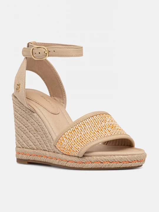 Obrázek produktu Tommy Hilfiger sandály HIGH WEDGE ESPAD RAFFIA béžová