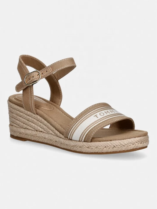 Obrázek produktu Tommy Hilfiger sandály na klínk MID WEDGE ESPAD WEBBING béžová