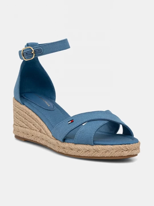 Obrázek produktu Tommy Hilfiger sandály na klínk MID WEDGE ESPAD X CROSS modrá