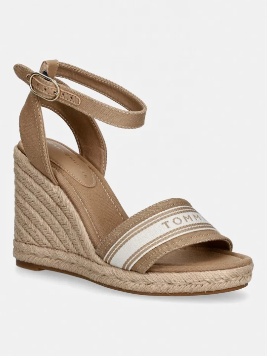 Obrázek produktu Tommy Hilfiger sandály na klínku HIGH WEDGE ESPAD WEBBING béžová