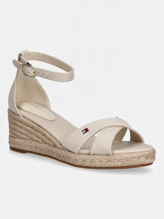 Obrázek produktu Tommy Hilfiger sandály na klínku MID WEDGE ESPAD X CROSS béžová