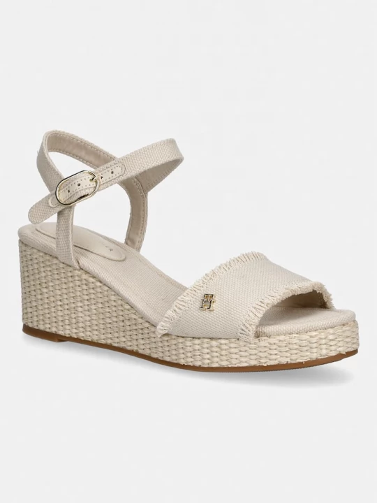 Obrázek produktu Tommy Hilfiger sandály na klínku MID WOVEN WEDGE ESPAD FRINGE béžová