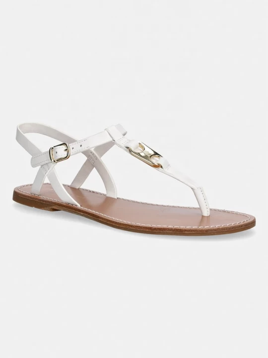 Obrázek produktu Tommy Hilfiger sandály na plochém podpatku dámské kožené LEATHER THONG SANDAL
