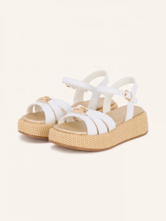 Obrázek produktu Tommy Hilfiger Sandály S Plochou Podrážkou bílá / zlatá