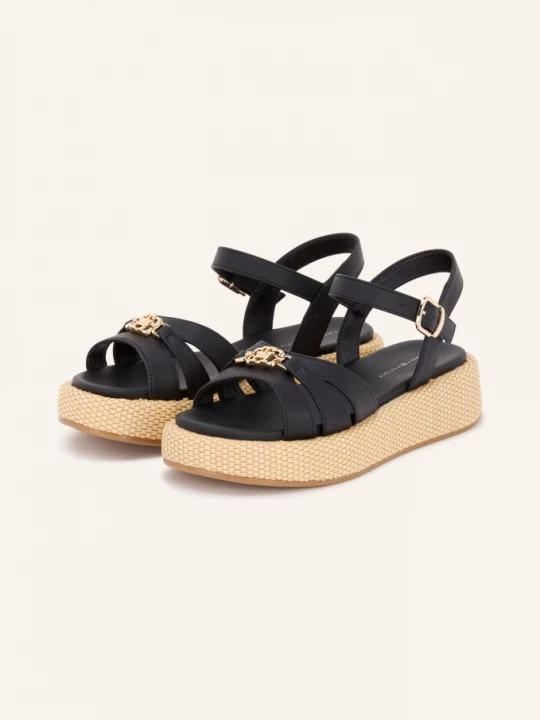 Obrázek produktu Tommy Hilfiger Sandály S Plochou Podrážkou černá / zlatá