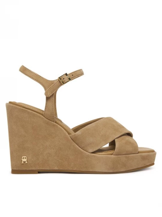 Obrázek produktu Tommy Hilfiger Sandály Suede Wrapped High Wedge FW0FW09218 Hnědá