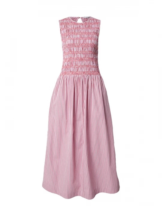 Obrázek produktu TOMMY HILFIGER Šaty 'Stripe Smock Sleeveless Fit And Flare Maxi' námořnická modř / růžová / světle červená