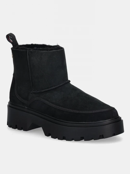 Obrázek produktu Tommy Hilfiger Semišové boty REAL SHEARLING PULLON černá