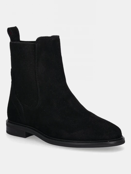 Obrázek produktu Tommy Hilfiger Semišové kotníkové boty Tommy Hilfiger FLAG SUEDE CHELSEA BOOT černá