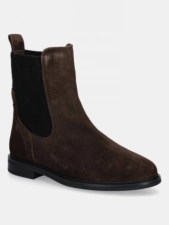 Obrázek produktu Tommy Hilfiger Semišové kotníkové boty FLAG SUEDE CHELSEA BOOT hnědá