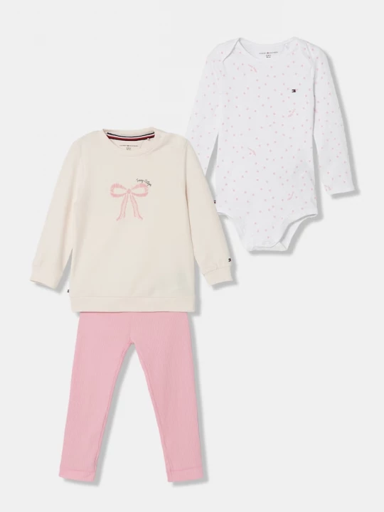 Obrázek produktu Tommy Hilfiger set kojenecký bavlněný s elastanem růžová