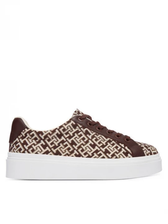 Obrázek produktu Tommy Hilfiger Sneakersy Chic Platform Monogram FW0FW09398 Hnědá