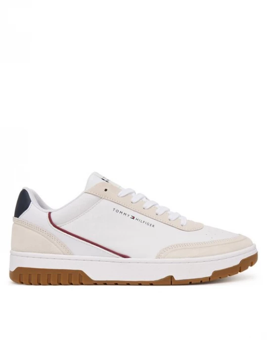 Obrázek produktu Tommy Hilfiger Sneakersy Th Basket Core Leather Suede Mix FM0FM05881 Bílá