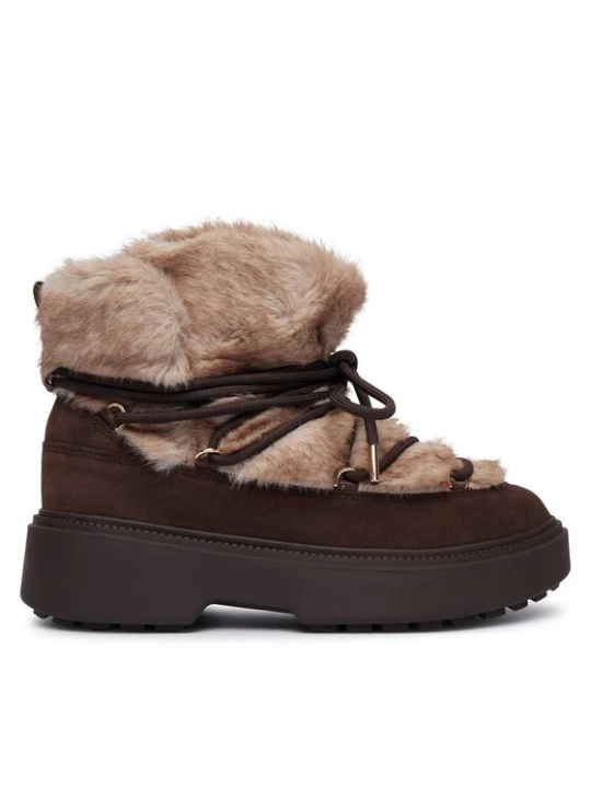Obrázek produktu Tommy Hilfiger Sněhule Fur Suede Lace-Up Snow Boot FW0FW09545 Hnědá