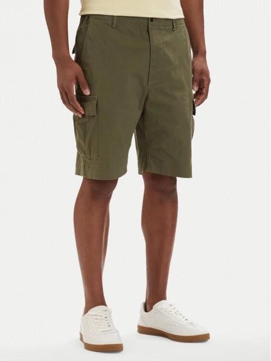 Obrázek produktu Tommy Hilfiger Šortky z materiálu Twill Cargo MW0MW42350 Khaki Relaxed Fit