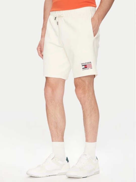 Obrázek produktu Tommy Hilfiger Sportovní kraťasy American MW0MW39862 Écru Regular Fit Krémová