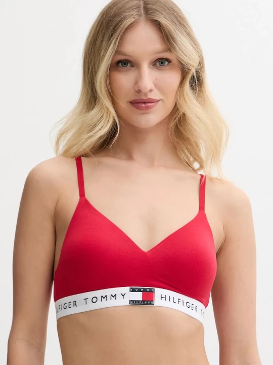 Obrázek produktu Tommy Hilfiger sportovní podprsenka bavlněná elastanem červená