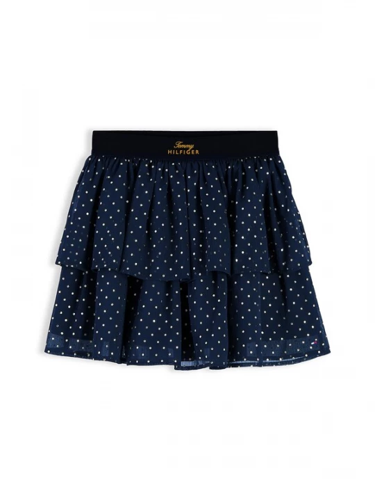 Obrázek produktu TOMMY HILFIGER Sukně marine modrá / zlatá