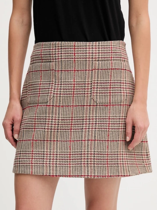 Obrázek produktu Tommy Hilfiger Sukně s příměsí vlny Tommy Hilfiger hnědá