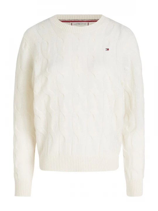 Obrázek produktu TOMMY HILFIGER Svetr barva bílé vlny