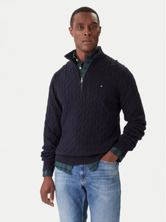 Obrázek produktu Tommy Hilfiger Svetr Classic MW0MW36532 Tmavomodrá Regular Fit