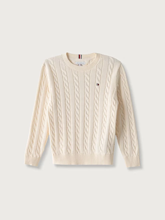 Obrázek produktu Tommy Hilfiger svetr dětský bavlněný béžová