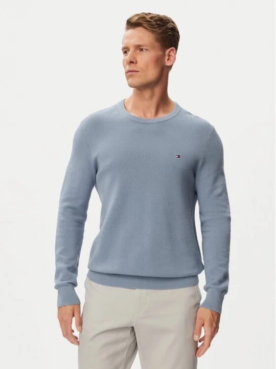 Obrázek produktu Tommy Hilfiger Svetr Essential MW0MW36347 Světle modrá Regular Fit
