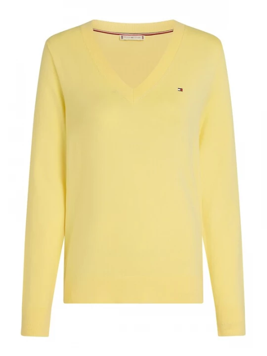 Obrázek produktu TOMMY HILFIGER Svetr 'Gold-tone Button Cuff'  žlutá