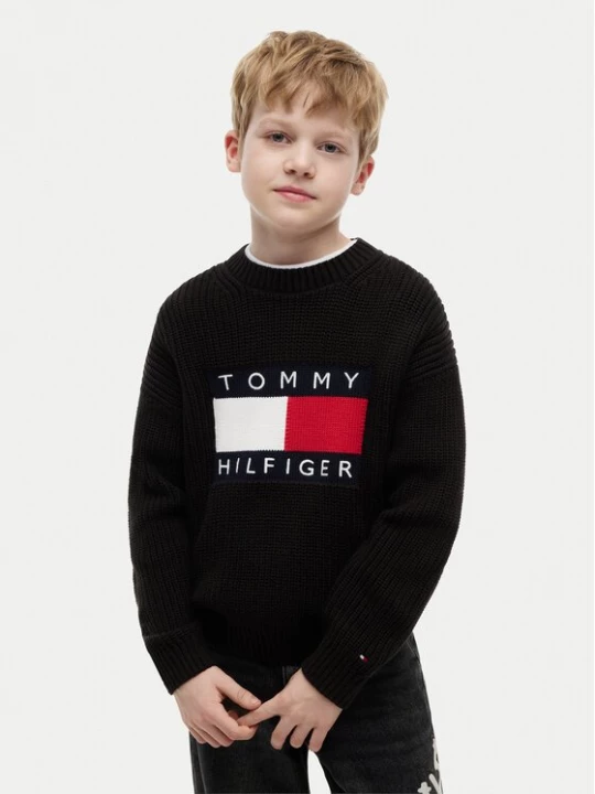 Obrázek produktu Tommy Hilfiger Svetr Heritage KB0KB10071 Černá Regular Fit