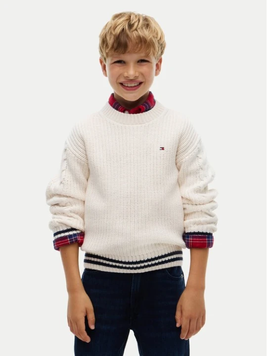 Obrázek produktu Tommy Hilfiger Svetr KB0KB10629 Krémová Regular Fit