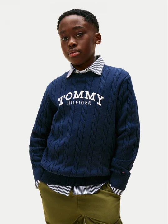 Obrázek produktu Tommy Hilfiger Svetr KG0KG08953 Tmavomodrá Regular Fit