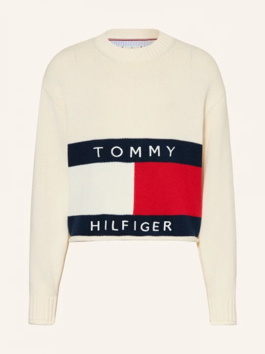 Obrázek produktu Tommy Hilfiger Svetr krémová / červená / tmavě modrá