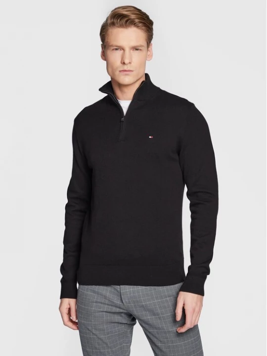 Obrázek produktu Tommy Hilfiger Svetr Pima MW0MW28049 Černá Regular Fit