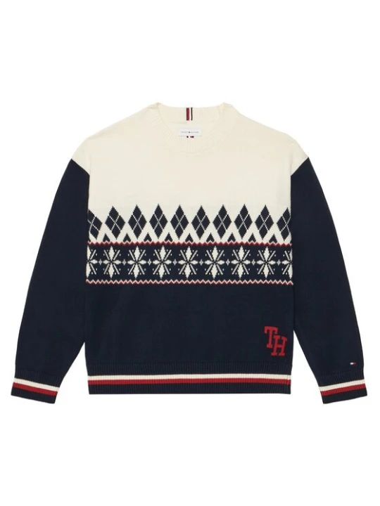 Obrázek produktu Tommy Hilfiger Svetr Winter KB0KB10700 Krémová Regular Fit