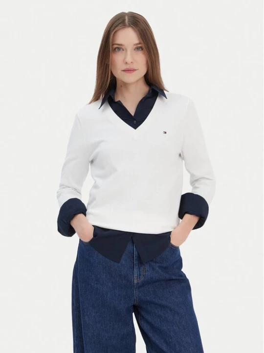 Obrázek produktu Tommy Hilfiger Svetr WW0WW42049 Bílá Regular Fit