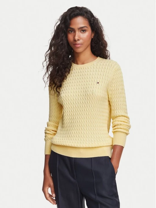 Obrázek produktu Tommy Hilfiger Svetr WW0WW44993 Světle žlutá Regular Fit