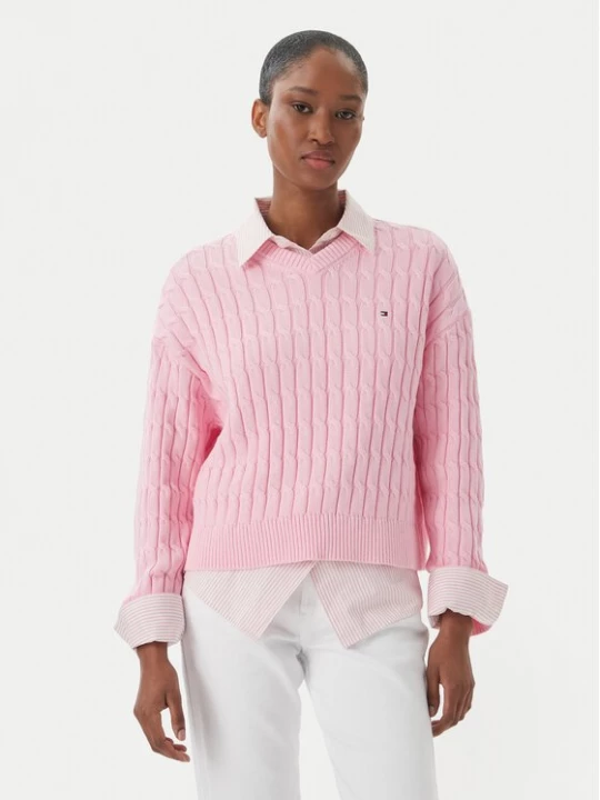 Obrázek produktu Tommy Hilfiger Svetr WW0WW48433 Světle růžová Regular Fit