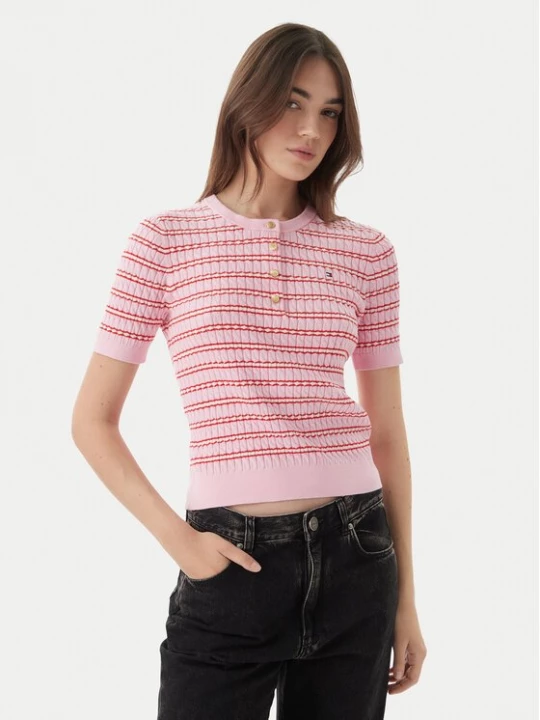 Obrázek produktu Tommy Hilfiger Svetr WW0WW49613 Světle růžová Slim Fit