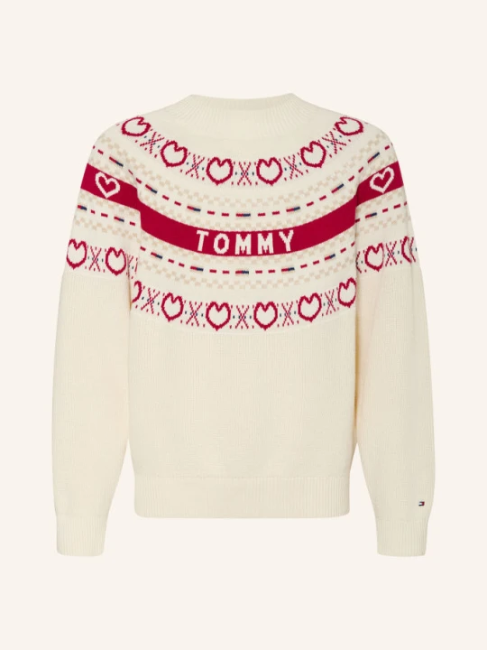 Obrázek produktu Tommy Hilfiger Svetry krémová / béžová / tmavě červená