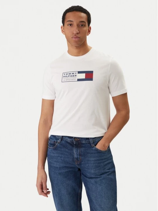 Obrázek produktu Tommy Hilfiger T-Shirt Brand Love Box MW0MW42366 Bílá Regular Fit