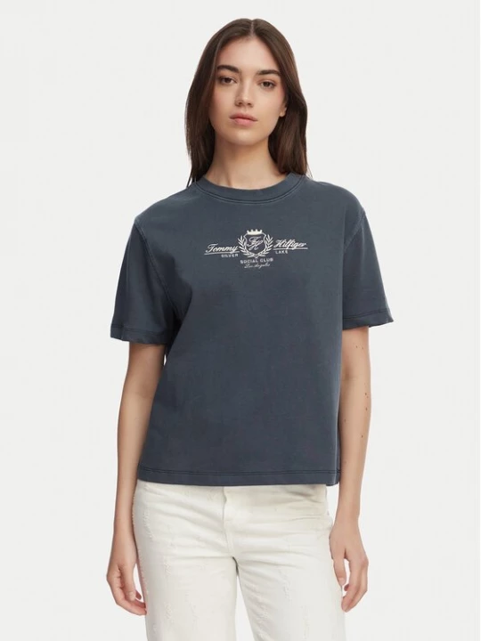 Obrázek produktu Tommy Hilfiger T-Shirt Crest WW0WW48713 Tmavomodrá Relaxed Fit