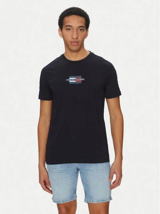 Obrázek produktu Tommy Hilfiger T-Shirt Flag Box MW0MW38636 Tmavomodrá Regular Fit
