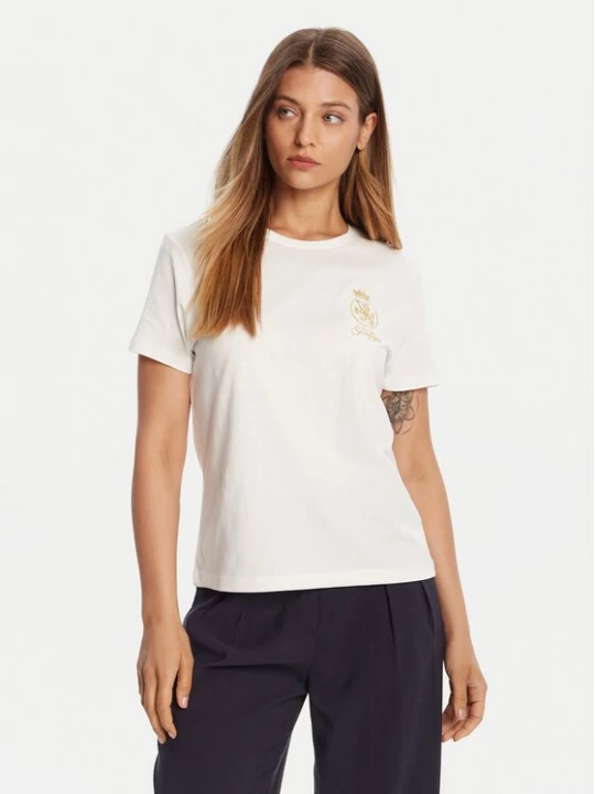 Obrázek produktu Tommy Hilfiger T-Shirt Gold Crest WW0WW46153 Bílá Regular Fit