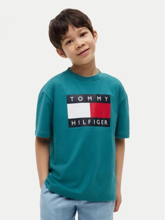 Obrázek produktu Tommy Hilfiger T-Shirt Heritage KB0KB10340 Zelená Regular Fit