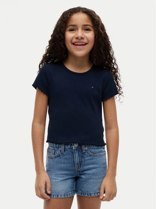 Obrázek produktu Tommy Hilfiger T-Shirt KG0KG08590 Tmavomodrá Slim Fit