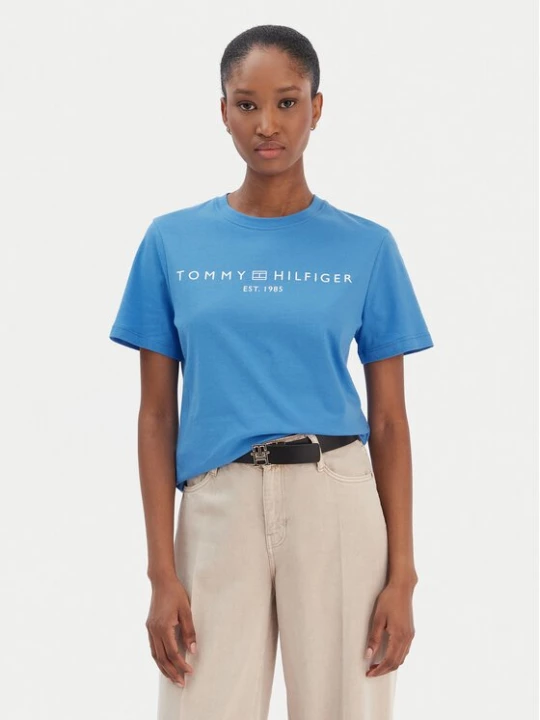 Obrázek produktu Tommy Hilfiger T-Shirt Logo WW0WW40276 Modrá Regular Fit